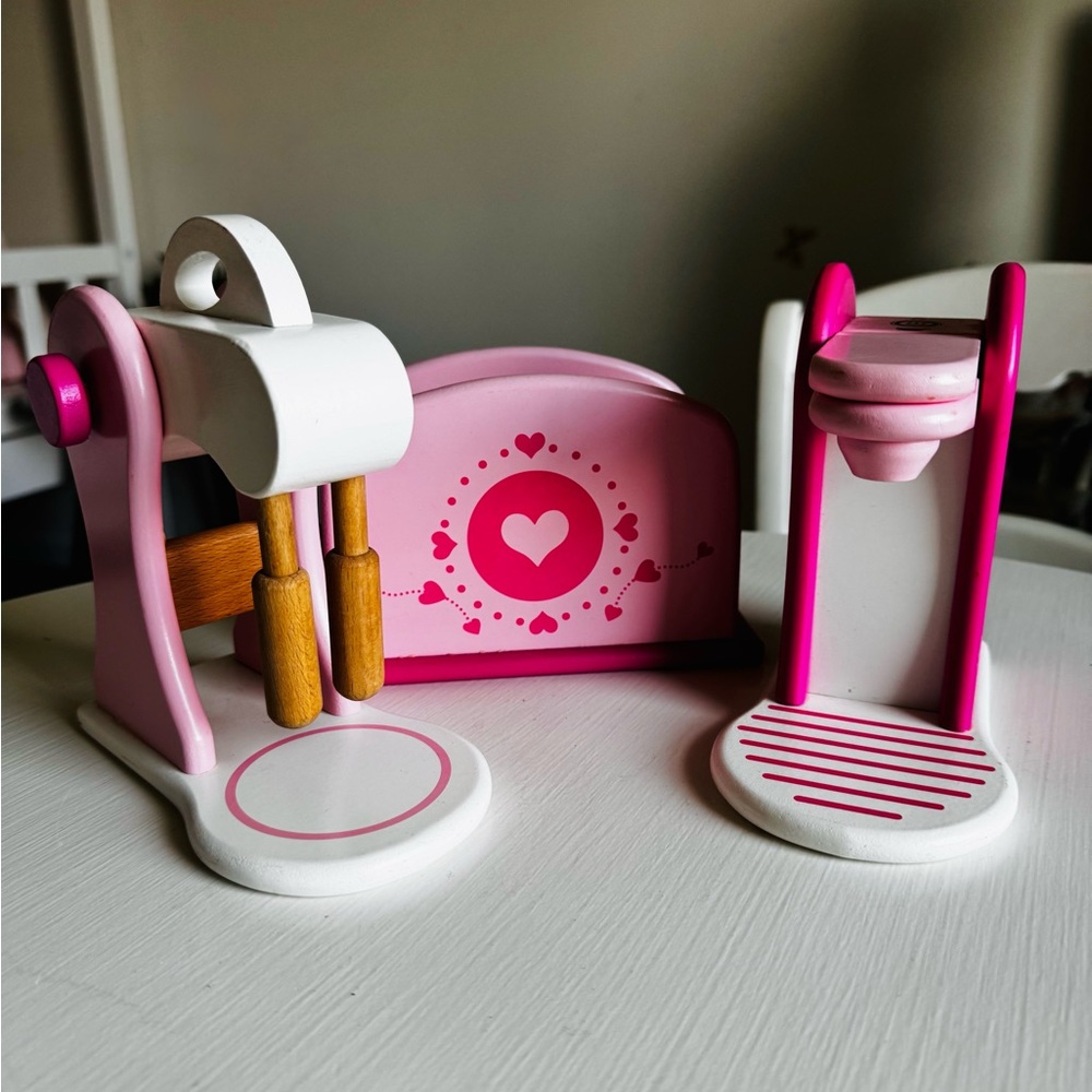 Pink and White Toy Kitchen Set